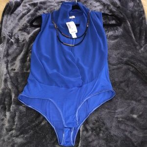 Women’s blue bodysuit